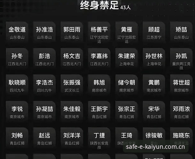 kaiyun体育官网功能详解 足协第三批禁足名单公布,中国足球反腐风暴如何重塑行业生态?